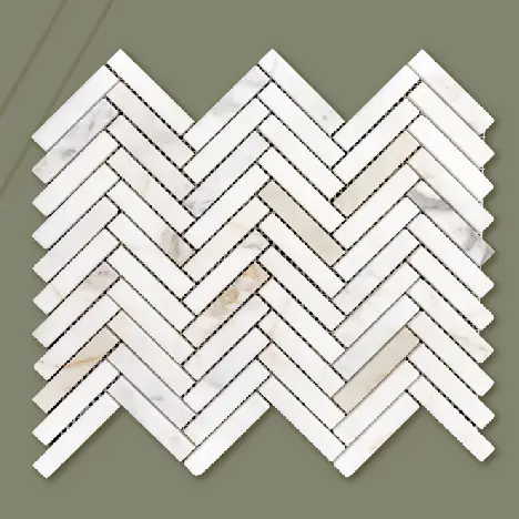 Calacatta tile - Mini Herringbone