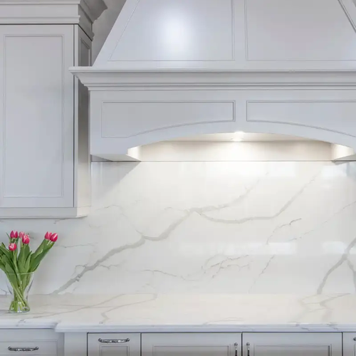 Marble kitchen backsplash