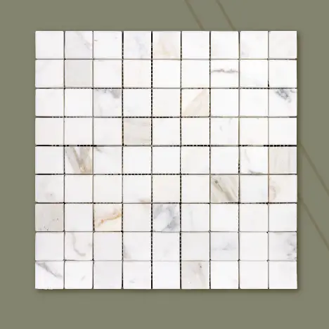 Calacatta tile - 1.25 inch square